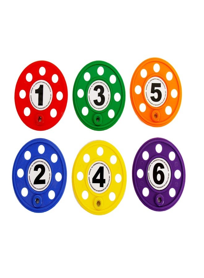 GISCO أقراص غطس جيسكو مرقمة لحمامات السباحة (مجموعة من 6 أقراص) | ألعاب مائية ممتعة للأطفال | مثالية لحفلات حمامات السباحة الصيفية والمغامرات المائية | تُحسّن مهارات السباحة - Image 1